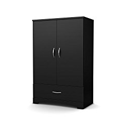 South Shore 3107037 Step One, Features 1 Spacious Drawer, Pure Black