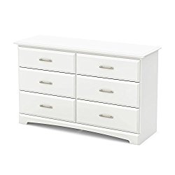 South Shore Callesto 6-Drawer Double Dresser, Pure White