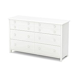 South Shore Little Smileys 6-Drawer Double Dresser, Pure White