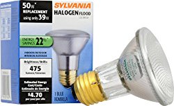SYLVANIA Capsylite Halogen Dimmable Lamp / PAR20 Flood Light Reflector / 50W replacement / Medium base E26 / 39 Watt / 2850 K – warm white