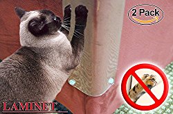 The Original LAMINET Deluxe Cat Scratch Shields – Protect Your Furniture with Our Deluxe Heavy-Duty Furniture Scratch Shields – Set of 2 Heavy-Duty Flexible Plastic Shields – (18″L x 5.5″W)