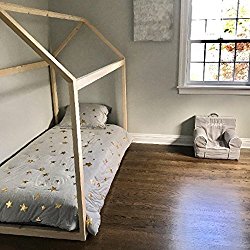 Twin House Bed Frame (2×3 wood pieces)