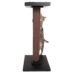 Art of Paws Ultimate Cat Scratching Post Bed – Tallest Standing Sisal Scratch Post for Full Stretch AND a Soft Cosy Cat Bed Perch