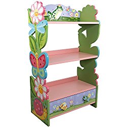 Fantasy Fields – Magic Garden Thematic Kids Wooden Bookcase with Storage | Imagination Inspiring Hand Crafted & Hand Painted Details   Non-Toxic, Lead Free Water-based Paint