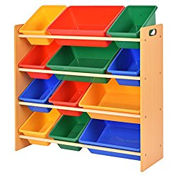 Giantex Toy Bin Organizer Kids Childrens Storage Box Playroom Bedroom Shelf Drawer