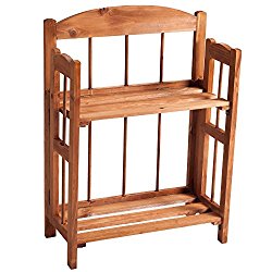 Lavish Home 2-Shelf Bookcase, Cedar Finish