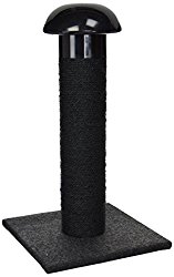 Penn Plax Cat Scratching Post and Laser Toy – 360-Degree Laser Light and Scratcher Provide Hours of Fun – 20 Inches, Black