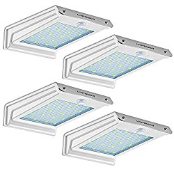 Solar Lights,URPOWER 20 LED Outdoor Solar Motion Sensor Lights ,Solar Powered Wireless Waterproof Exterior Security Wall Light for Patio,Deck,Yard,Garden,Path,Home,Driveway,Stairs,NO DIM MODE(4Pack)