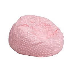 Flash Furniture Small Light Pink Dot Kids Bean Bag Chair