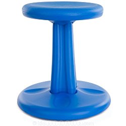 Kore Patented WOBBLE Chair, Made in the USA, Active Sitting for Toddler, Pre-School, Kids, and Teens; Kids don’t have to sit still anymore – “The BEST seat in any Classroom”! – Blue – Kids (14in)