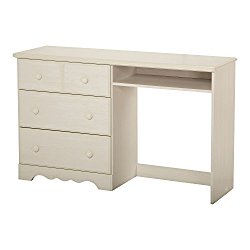 South Shore Summer Breeze Desk with 3 Drawers, White Wash