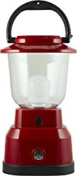 GE Enbrighten Lantern with USB Charging, 550 Lumens, 200 Hrs Battery Life, IPX4 Water Resistant, Red, 29923
