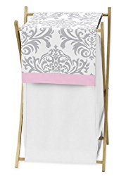 Sweet Jojo Designs Baby/Kids Clothes Laundry Hamper for Pink, Gray and White Elizabeth Bedding