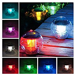 discoGoods Upgrade Solar Power LED Color Changing Globe Night Light Lamp Waterproof Floating Light For Swimming Pool Pond Fountain Garden Party Decor