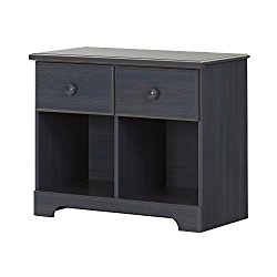 South Shore Summer Breeze 2-Drawer Double Nightstand, Blueberry
