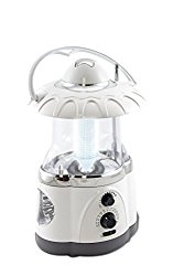 Northpoint 12-LED Lantern with 4-LED Flashlight and AM/FM Radio, White