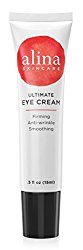 Alina Skin Care Clinically Proven Alguard Infused Ultimate Eye Cream for Dark Circles, Puffiness and Wrinkles. Helps to Firm Skin Around the Eye, 0.5 Ounce
