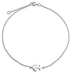 Bling Jewelry Nautical Anchor Adjustable Sterling Silver Anklet 9in
