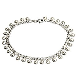 NOVICA .925 Sterling Silver Handmade Chain Anklet ‘Palace Charms’, 10.5″