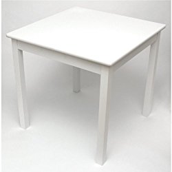 Lipper International 520W Child’s Table for Play or Activity, 23.75″ x 23.75″ Square, 21.66″ Tall, White