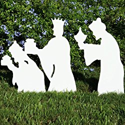 Teak Isle Christmas Outdoor 3-Wise Men Nativity Figures