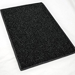 12’x20′ Black Stallion – Economy Indoor / Outdoor Carpet Area Rugs | Light Weight Spun Olefin Reliably Comfortable Indoor / Outdoor Rug
