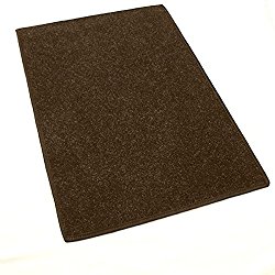 6’x9′ Dark Chocolate Brown – Economy Indoor / Outdoor Carpet Area Rugs | Light Weight Spun Olefin Reliably Comfortable Indoor / Outdoor Rug
