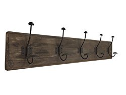 AVIGNON Rustic Coat Hook Vintage Wooden Coat Rack 38 inches wide and 7 inches high
