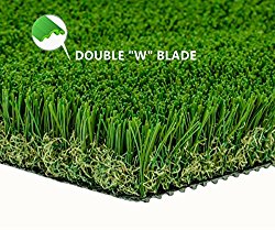 MTBRO Artificial Grass Rug 28”X40” (3ft X 5ft and 5ft X 13ft Available), Realistic Indoor/Outdoor Artificial Turf, Grass Door Mat, Blade Height 1.5″,100oz/sq.yard