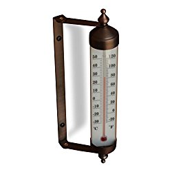Adjustable Angle 10 Inch Garden Thermometer (Bronze)