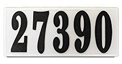 Qualarc SRP-AB01-BLK Serrano Low Voltage Plastic Rectangular Lighted Address Plaque with 4 inch Black Polymer Numbers
