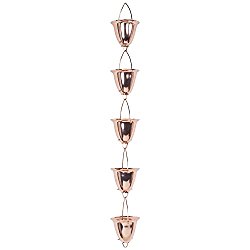 AcuRite 02348HD 8-Foot Rain Chain with Adjustable Length, Copper Finish