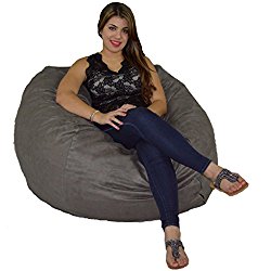 Bean Bag Chair 4′  with 20 Cubic Feet of Premium Foam inside a Protective Liner Plus Removable Machine Wash Microfiber Cover