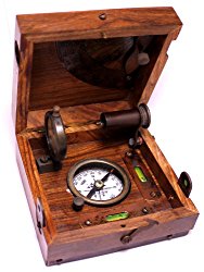 Bronze Alidade Sundial Compass 4.6″ – Marine Box By Nauticalmart