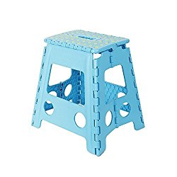 KARMAS PRODUCT Super Strong Folding Step Stool-15 In Portable Carrying Handle for Adults and Kids.Great for Kitchen Blue