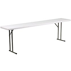 Flash Furniture 18”W x 96”L Granite White Plastic Folding Training Table