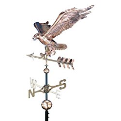 Whitehall Products 58 Inch High Polished Copper Eagle Weathervane