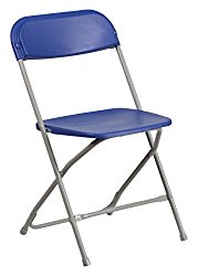 Flash Furniture 10 Pk. HERCULES Series 800 lb. Capacity Premium Blue Plastic Folding Chair