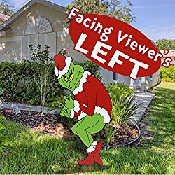 Grinch Stealing Christmas Lights Facing Left