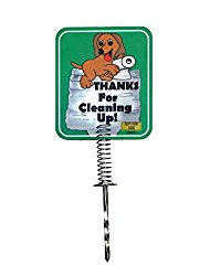 NEW – DOG POOP DISPOSAL YARD SIGN | MADE WITH A METAL STAKE | Tell neighbors THANKS FOR CLEANING UP | No Dog Sign Keeps Dogs & Pets From Pooping or Peeing On the Lawn or Yard (Light Green)