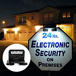 Premium Quality Solar Powered Clip On LED Light For Yard Sign – 3 LEDs – Durable & Weather-proof Plastic Housing – Ideal For Decks, Handrails, Stairways, Trims, & Porches – Screw Brackets Included