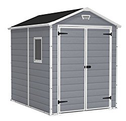 Keter Manor Large 6 x 8 ft. Resin Outdoor Backyard Garden Storage Shed
