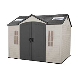 Lifetime 60005 Outdoor Storage Shed with Windows, Skylights and Shelving, 8 by 10 Feet
