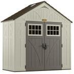 Suncast BMS8400D Tremont Resin Storage Shed, 4′ 3/4″ by 8′ 4-1/2″