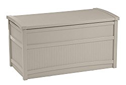 Patio Furniture Deck Box Premium Suncast Outdoor Storage Resin Waterproof Contemporary Weatherproof 50 Gallon Design