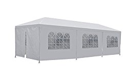 New 10’x30′ White Outdoor Gazebo Canopy Party Wedding Tent Removable Walls