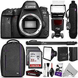 Canon EOS 6D Mark II DSLR Camera Body w/ Complete Photo and Travel Bundle