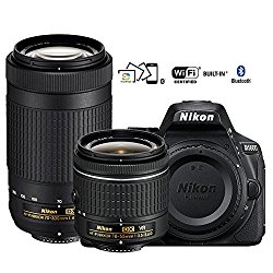 Nikon D5600 DX-format Digital SLR w/ AF-P DX NIKKOR 18-55mm f/3.5-5.6G VR & AF-P DX NIKKOR 70-300mm f/4.5-6.3G ED – (Certified Refurbished)