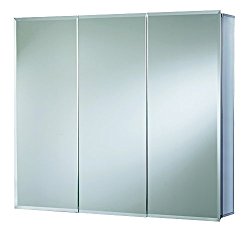 Croydex Westbourne 30-Inch x 36-Inch Triple Door Tri-View Cabinet with Hang ‘N’ Lock Fitting System