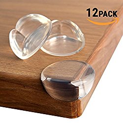 Corner Guards (12 pack) Update 2017 REAL STRONG ADHESIVE Protect Children From Injury | Corner Covers Baby Safety | Table & Furniture Corner Protectors Clear | Child Proof Corner Bumpers